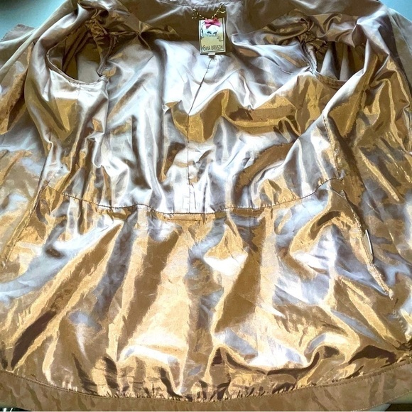 Yoana Baraschi Waterfall Front Blazer Iridescent Tan Size 0 - Picture 7 of 12